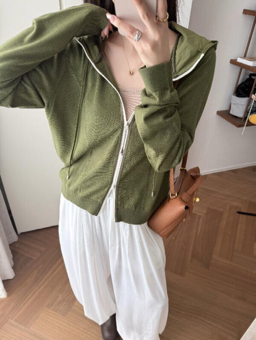 DYJ5602羊毛拼接帽衫 商品图5