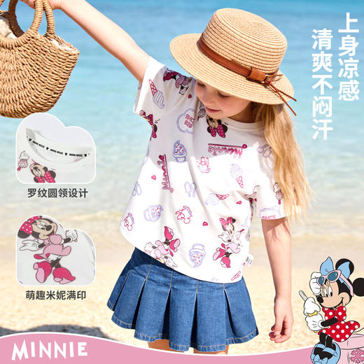 迪士尼夏日多巴胺女童夏季短袖T恤ZD2FS021 商品图2