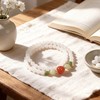 清瑶缀赤 天然和田白玉南红双圈手串 商品缩略图3