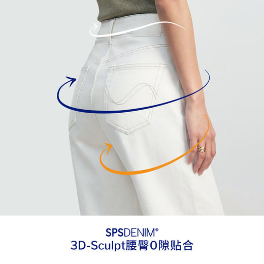 【九分气球裤】simplepieces春新款SPS牛仔女宽松镰刀剪边弯刀裤 商品图2