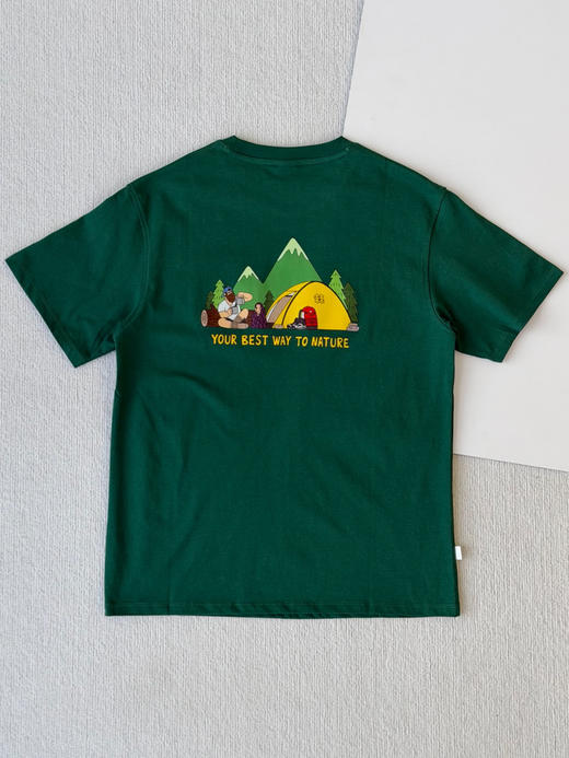 原单正品可隆户外露营jeon hwangil插画刺绣贴布短袖T恤，
黑色绿色smlxl 白色sxl 商品图3