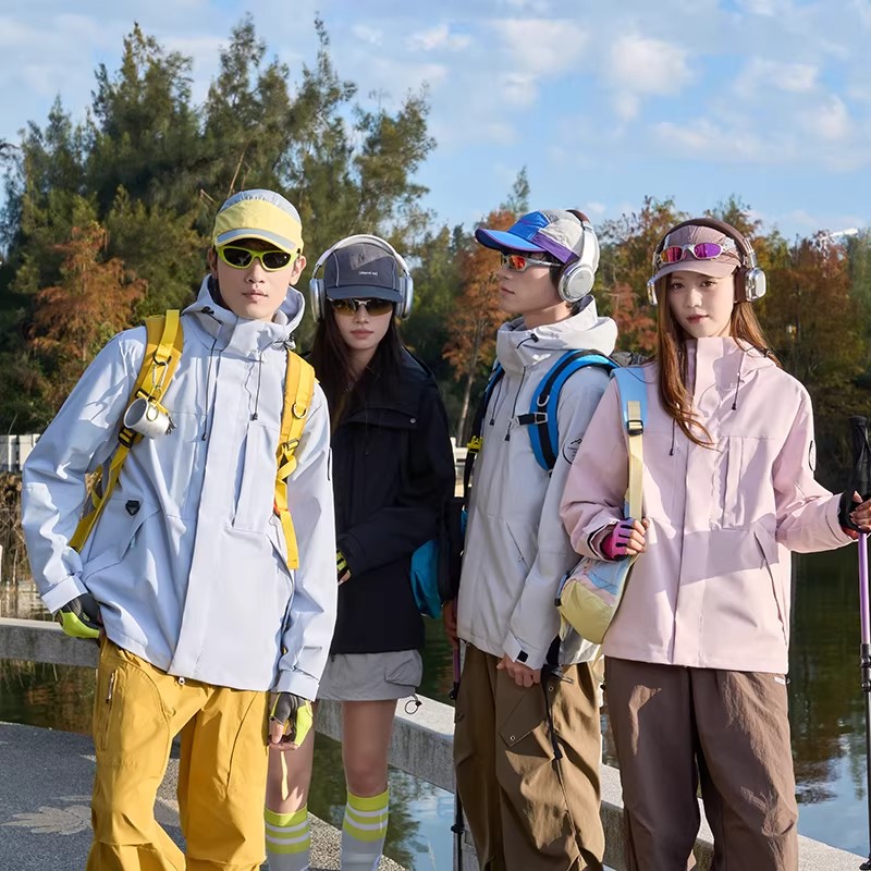 BINLE 多彩户外情侣款外套冲锋衣 防水防风 透气吸汗 柔软舒适 8色可选
