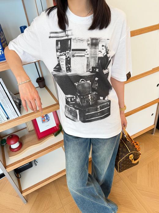 驴家印花套头圆领短袖T恤 商品图2