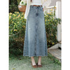 鹿向南「编织香榭」洗水蓝半身裙女春新款时尚洋气高腰显瘦牛仔裙 商品缩略图1