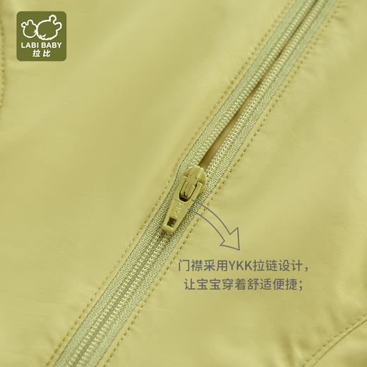 拉比童衣j6-1趣野全开马夹灰绿LZAC102303 商品图4