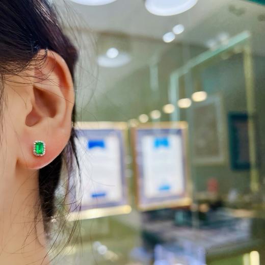 0.43克拉祖母绿耳钉 商品图7