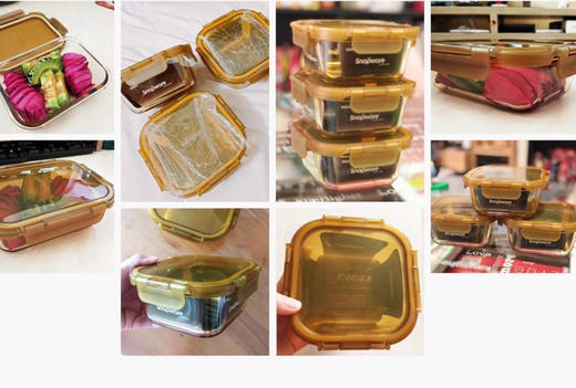 康宁琥珀色保鲜盒件套高硼硅玻璃2 商品图5