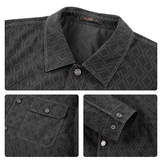 【印花工装茄克】柒牌男装2026春季新款几何图形都市休闲百搭夹克 130K70490 商品图3