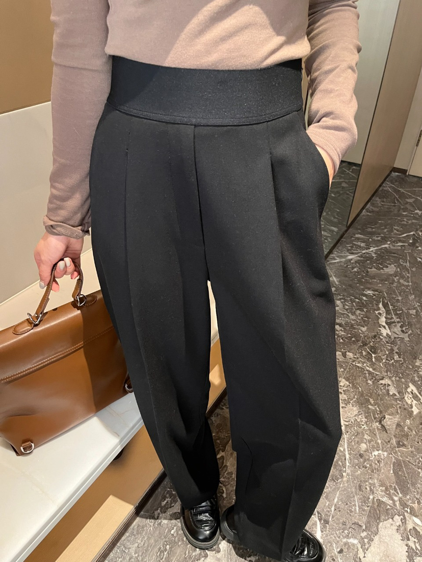 亚历山大wang女高腰褶西装裤长裤721401