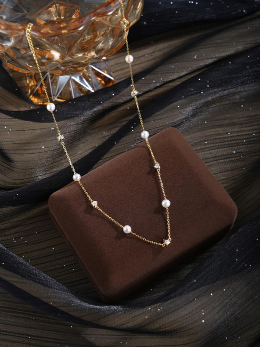 子佩集【星河漫语】银S925珍珠惜王妃套链项链【MLTL062】镀金点钻2602 商品图2