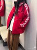 F0304121秋冬复古运动风两面穿哑光软质料保暖棉服黑红撞色外套 商品缩略图7