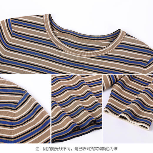 【商场同款】CNK6364 “ 复古条纹毛衫 ” 点亮搭配 职场好物短袖T恤 商品图14