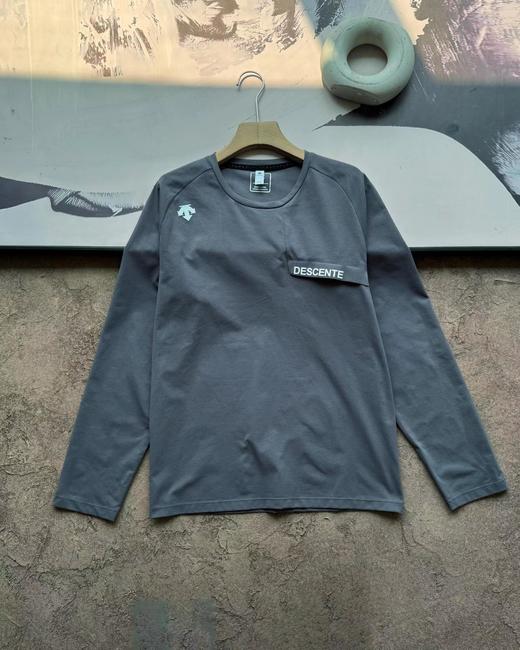 F0304120户外速干透气轻便弹力针织面料圆领长袖T恤打底衫 商品图12