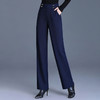 新款窄版直筒阔腿裤女秋冬季大码休闲裤中年妈妈裤子外穿 商品缩略图2