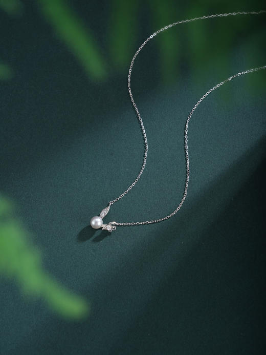 子佩集【垂耳萌兔】银S925珍珠惜王妃套链项链【QJTL003】双色兔子2602 商品图4