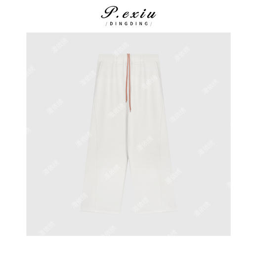 03-2潘依绣丁丁宠粉韩系抽绳松紧腰阔腿卫裤休闲裤Q2125 商品图0