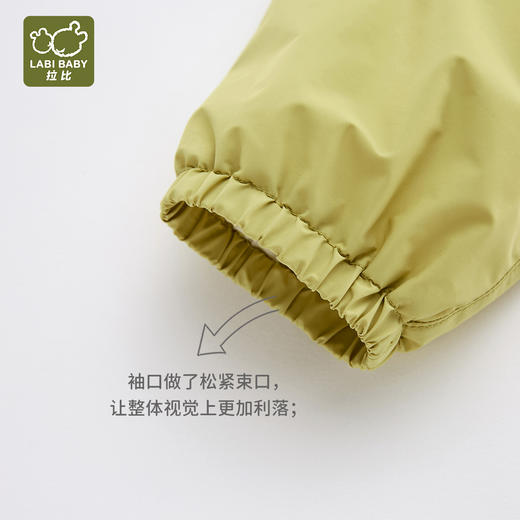 拉比童衣j6-1趣野连帽外套灰绿LZAC102002 商品图3