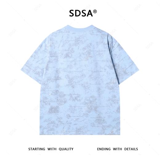 T4493SDSA夏季新款男士痞帅美式扎染满天星字母设计圆领短袖T恤宽松潮 商品图5
