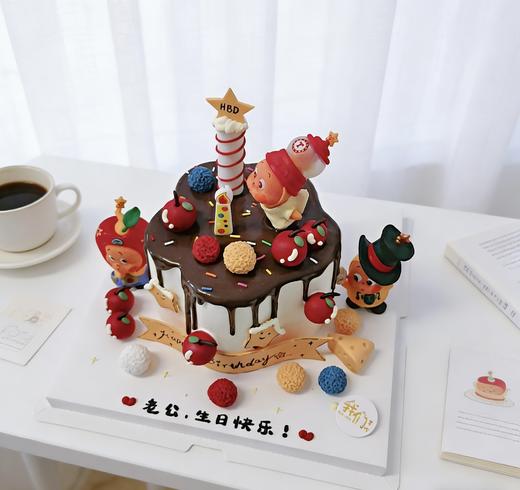 星星人吹蜡烛卡通蛋糕-低糖处理无添加 商品图2