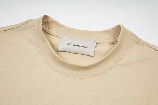 F0304116黑色小爱心刺绣圆领日常百搭双纱面料情侣短袖T恤 商品图9