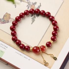 【吉葫·紫金砂手串】紫金砂红玛瑙手链串珠女高级感文玩佛珠朱砂手饰手串