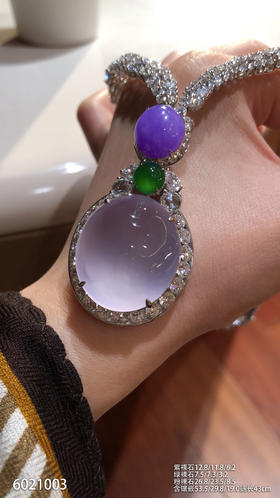 玻璃紫蛋面吊坠【6021003】具体价格微信咨询
