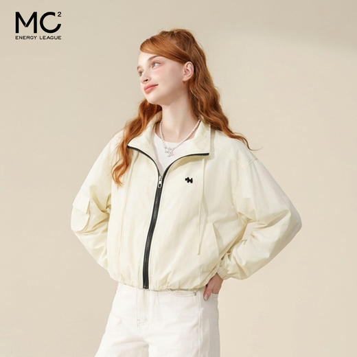 女装立领袖子立体袋下摆收褶短款外套-56018J5212010 商品图1