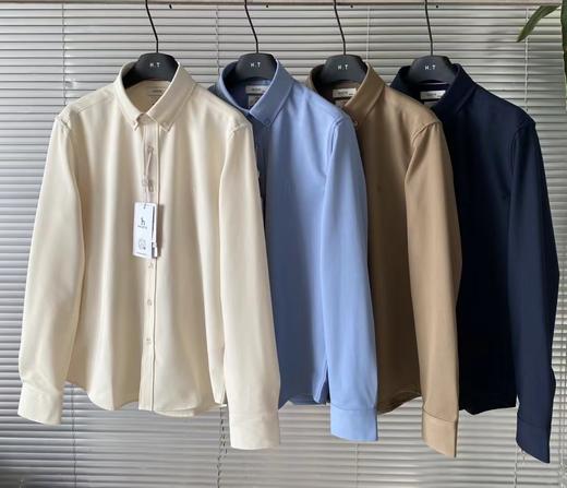 F0304103男士羊毛混纺衬衫春秋冬三季休闲日常百搭亲肤舒适上衣 商品图3