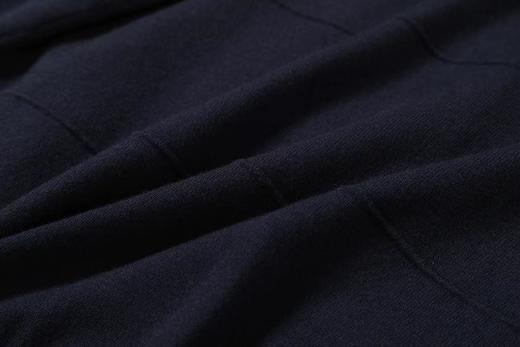 F0304130半高领拉链领口条纹拼色胸口刺绣温柔毛衣开衫 商品图12