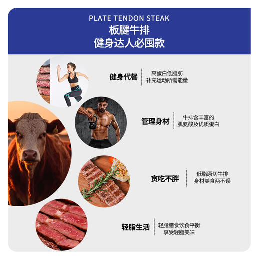 进口原切谷饲板腱牛排1500g 顺丰到家 商品图4