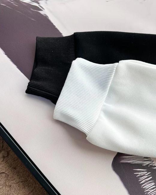 F0304100春季新品休闲百搭情侣胸前大印花双层华棉连帽卫衣 商品图6