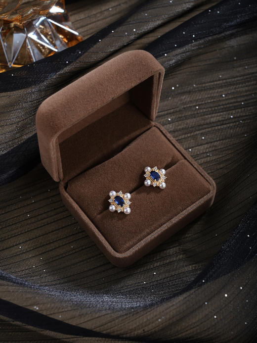 子佩集【女王风华】银S925珍珠惜王妃耳钉【MLEH041】菱形四芒星2602 商品图5