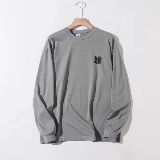 F030484五道杠水洗做旧撞色双Logo印花厚款打底长袖T恤 商品图13