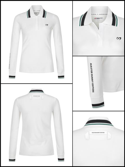 兔耳朵家新款女士磨毛长袖上衣来了！韩版柜上最新款, 合体微松身的版型, 适当的长度, 赋予轻松好驾驭的体感！纯原面料，原厂出货，改洗水标现货发！Polo略大翻领有修饰颈脖线条, 显得脸更小也更有气质。 商品图2