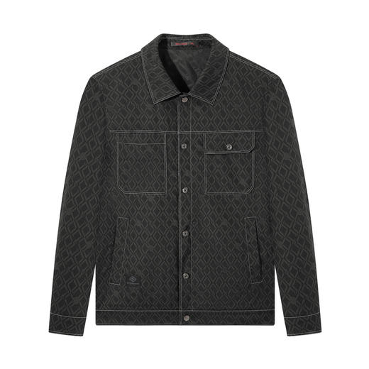 【印花工装茄克】柒牌男装2026春季新款几何图形都市休闲百搭夹克 130K70490 商品图4