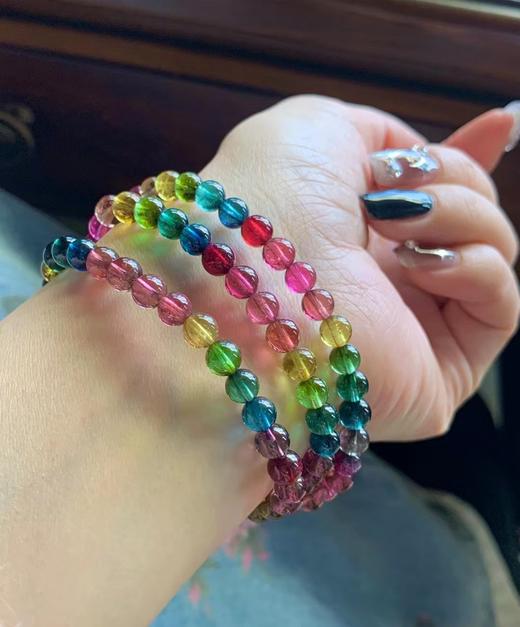 6mm彩虹碧玺手串 商品图8