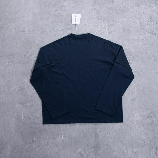 原单ACNE徽章破洞假两件长袖T恤 商品图8