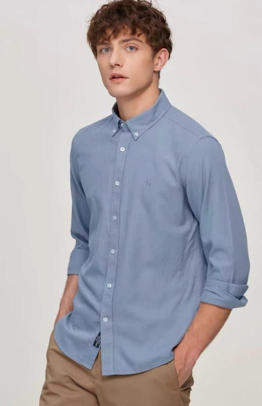 F0304103男士羊毛混纺衬衫春秋冬三季休闲日常百搭亲肤舒适上衣 商品图6