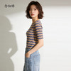 【商场同款】CNK6364 “ 复古条纹毛衫 ” 点亮搭配 职场好物短袖T恤 商品缩略图10