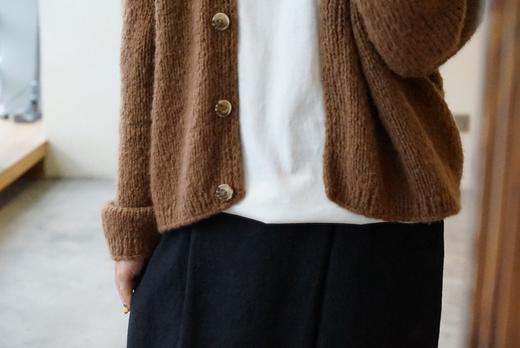 Nitto肉桂棕羊绒开衫 商品图4