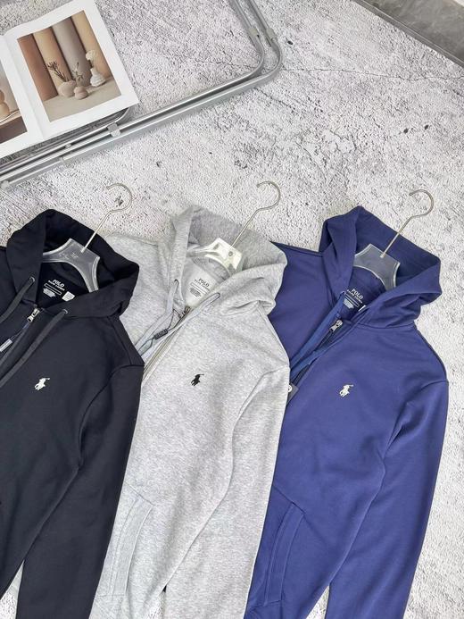 F030455小马刺绣简约宽松休闲百搭细腻柔软拉链开衫外套连帽卫衣帽衫 商品图1