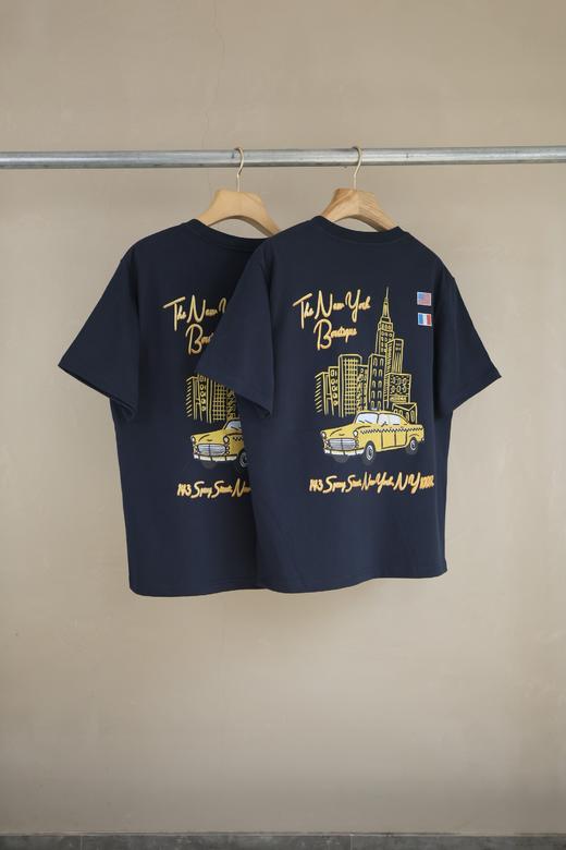 2026春夏新款印花短袖T恤，沉稳的藏青色 商品图1