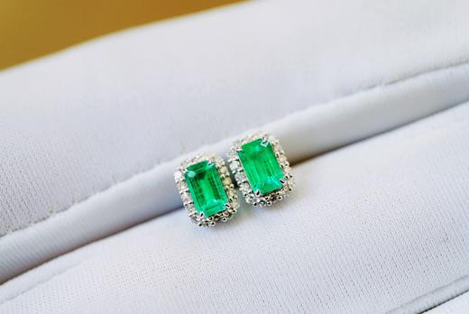 0.43克拉祖母绿耳钉 商品图4