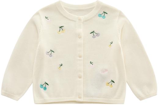 拉比童衣j6-1时光棉线全开外套杏LZAC100103 商品图0