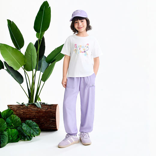 【实体店同款】男女童全腰梭织单裤夏季新款安奈儿童装AM626053 商品图5