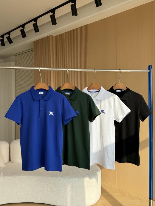 BUR战马刺绣珠地棉质短䄂男士T恤polo衫 商品图0