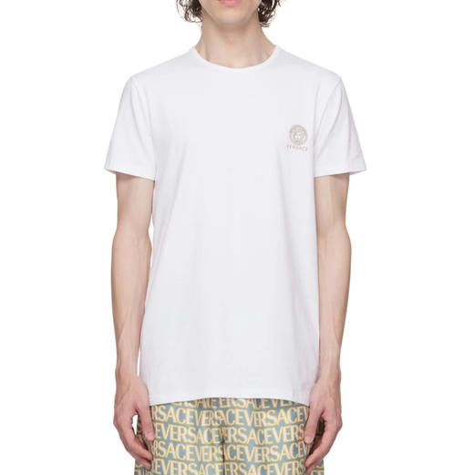 付款减库存！5码推荐80-115斤，原单范思哲男女同款！美杜莎烫金logo圆领短袖T恤 商品图2