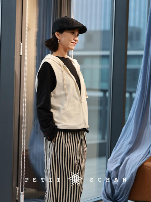 PETIT SCHAN小闪 #096 Sherlock Holmes 福尔摩斯 棉混纺断点提花坑条鸭嘴帽前进帽 商品图6