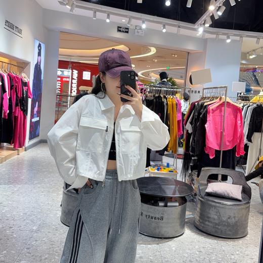 NC简约百搭下摆抽绳短外套51222（白）春季161011900321 商品图1