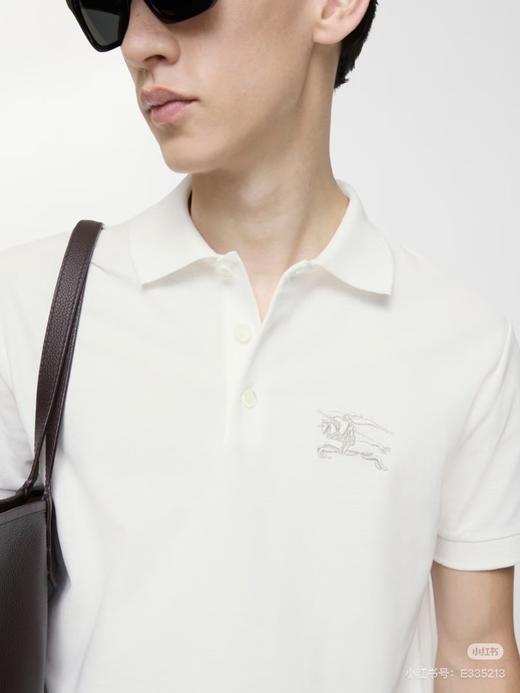 BUR26新品男装专属马标识珠地网眼布Polo衫T恤短袖 商品图2